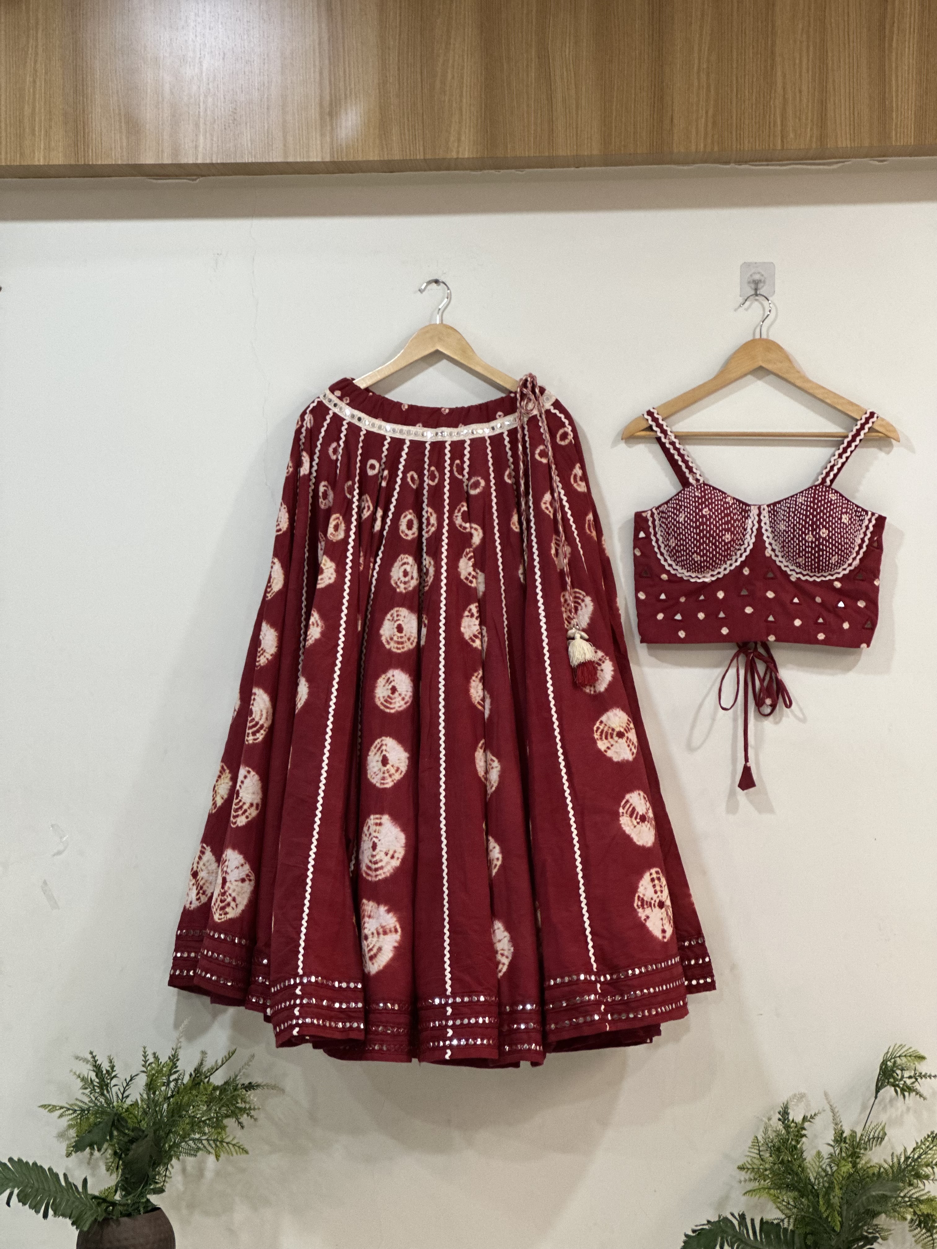 Trendy Co-ord Set chaniyacholi red