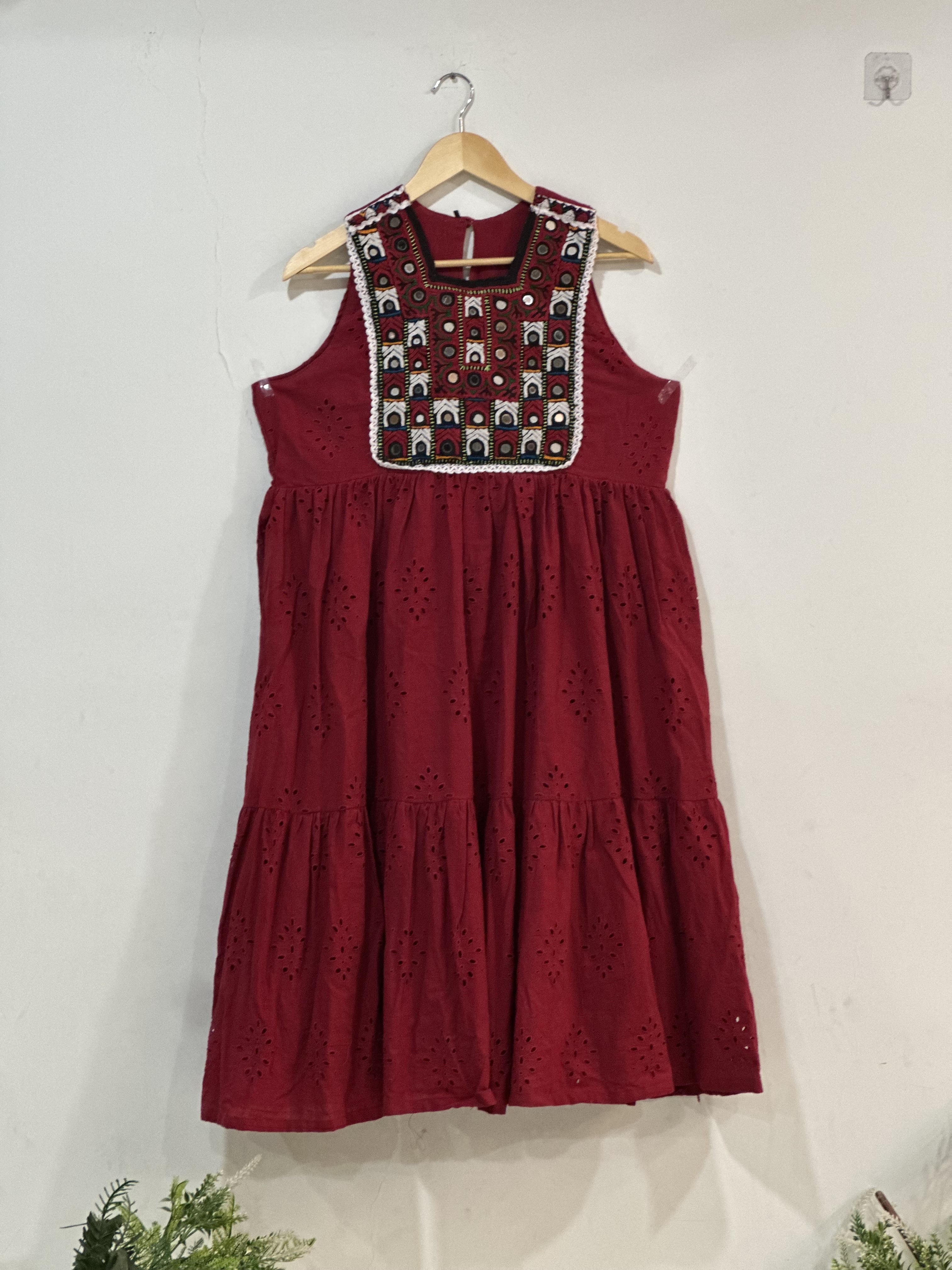 Dark red dress
